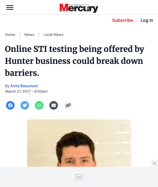 The Newcastle Herald wrote about our innovative approach to STD/STI testing |